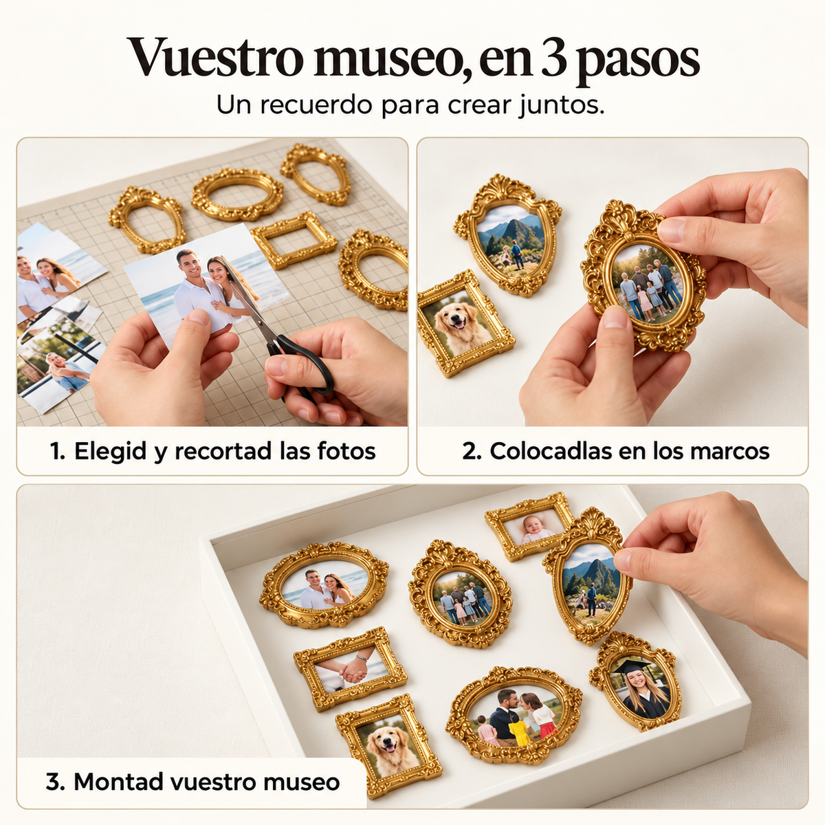 Museo de Nosotros · Kit de 8 marcos para crear en pareja